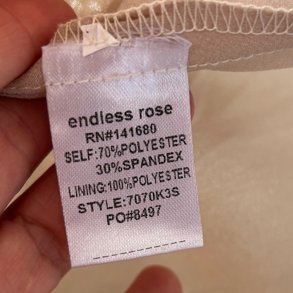 Endless Rose Taupe Mesh Mini Skirt, size S - Picture 9 of 10